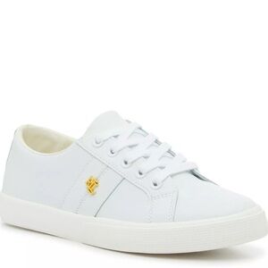 Lauren Ralph Lauren Janson II Leather Sneakers - White - Women's Size 6 - New